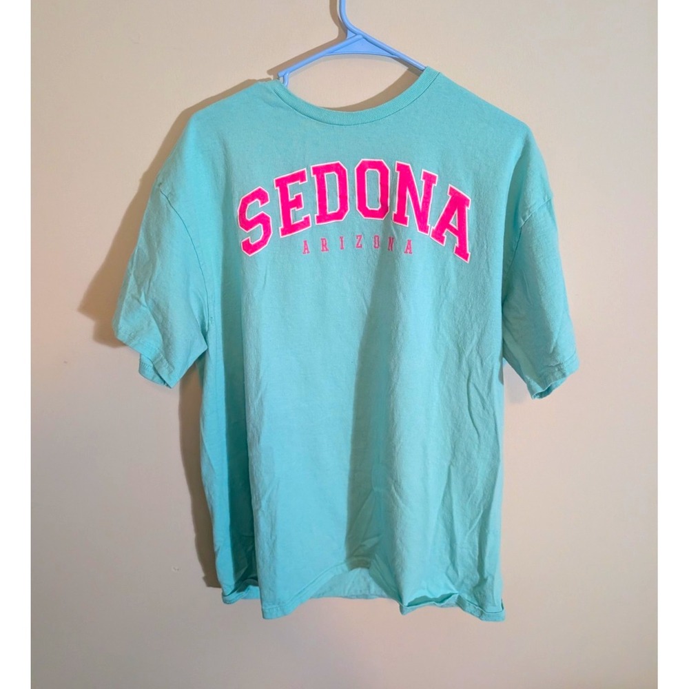 Delta Pro Weight Shirt Men's XL Turquoise Sedona AZ USA Graphic Crew Neck Tee